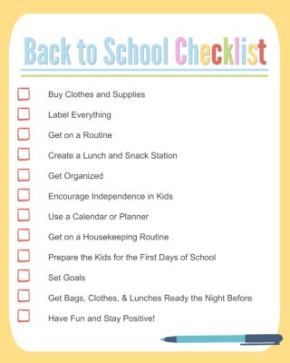 Back To School Checklist Free Printable 5 Minutes For Mom Back To School Checklist Free Printable 5 Minutes For Mom