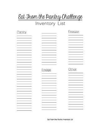 Eat From The Pantry Printables 5 Minutes For Mom