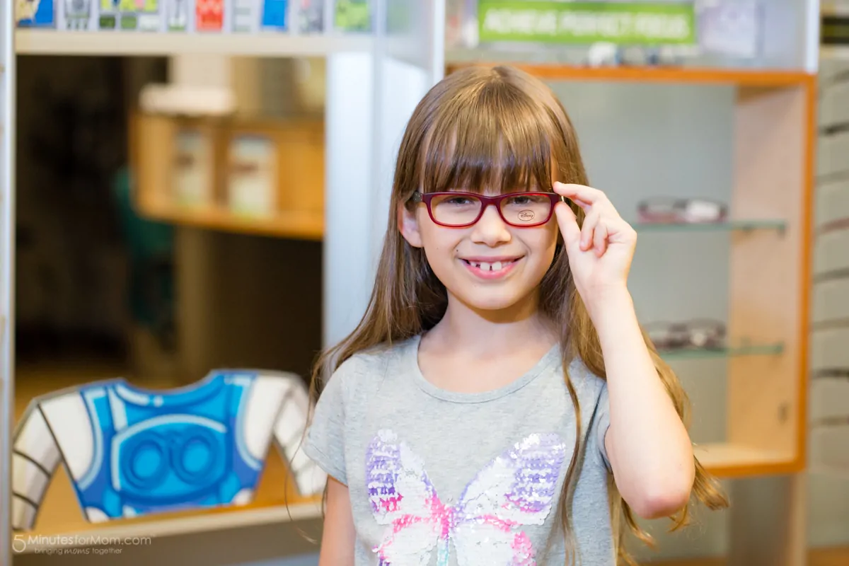 Sophia Trying On Glasses