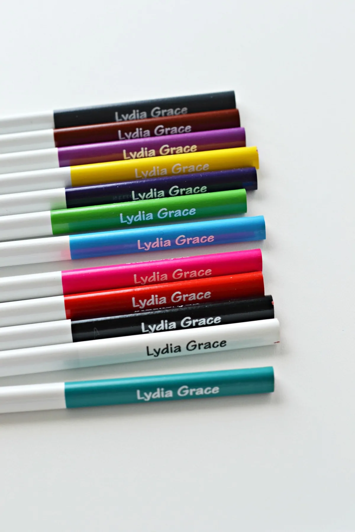 Personalized colored pencils