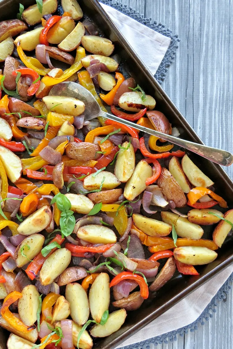 Oven Roasted Potatoes & Peppers