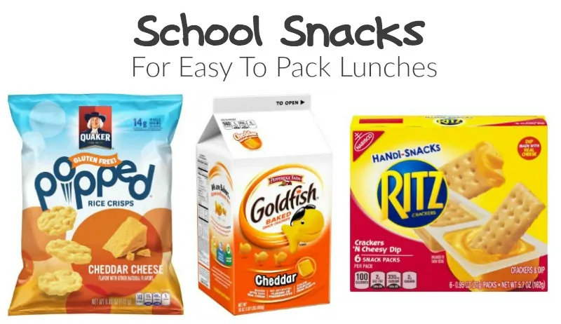 School Snacks for Easy to Pack Lunches