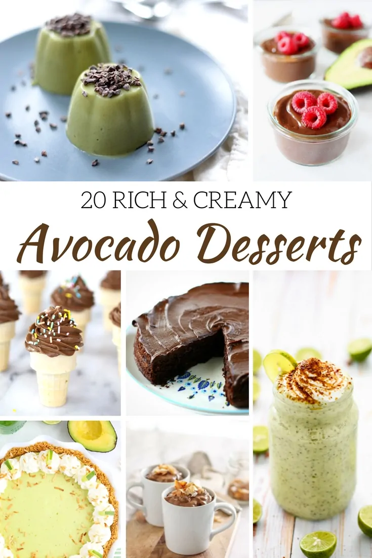 20 Rich and Creamy Avocado Desserts Recipes