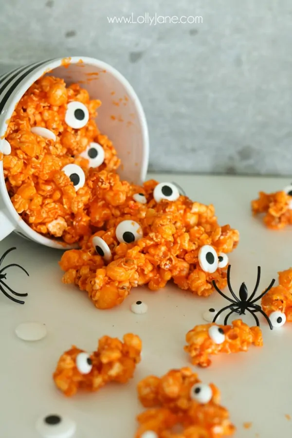 Candied Eyeball Halloween Popcorn from Lolly Jane