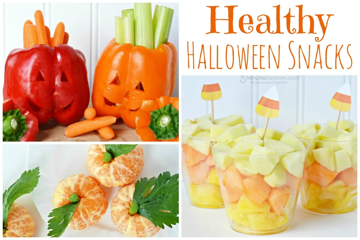 Healthy Halloween Snacks with Fruits and Vegetables