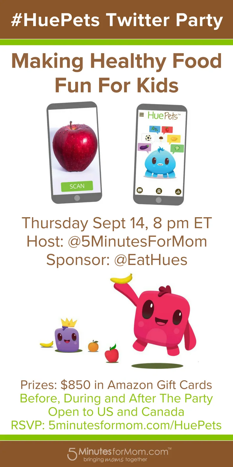 HuePets Twitter Party - Make Healthy Food Fun For Kids