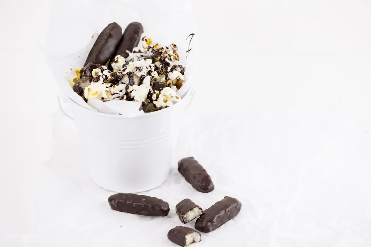 Whippet Sticks Coconut and Chocolate Popcorn Mix Recipe