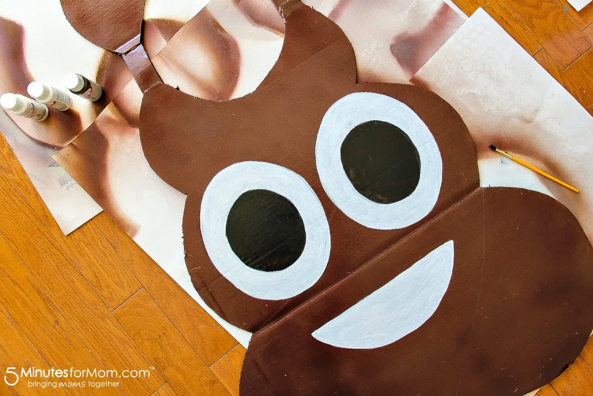 painting poop emoji costume brown