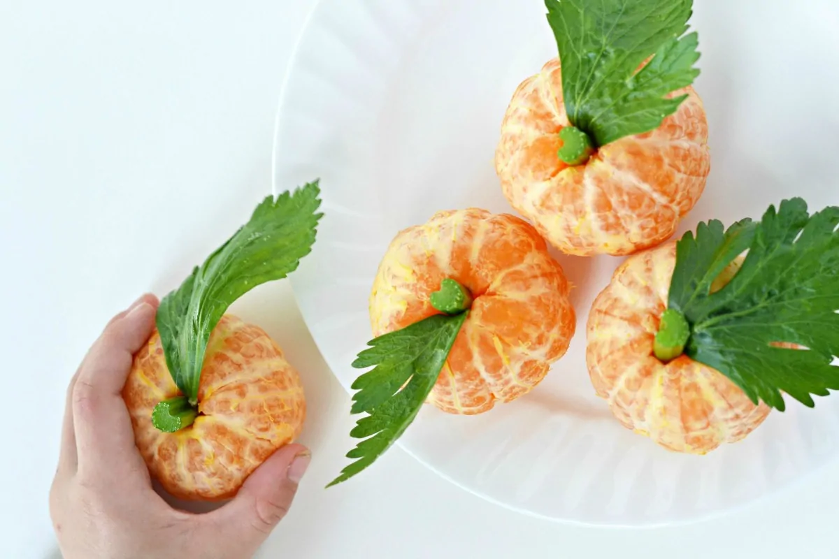 orange pumpkins for snack