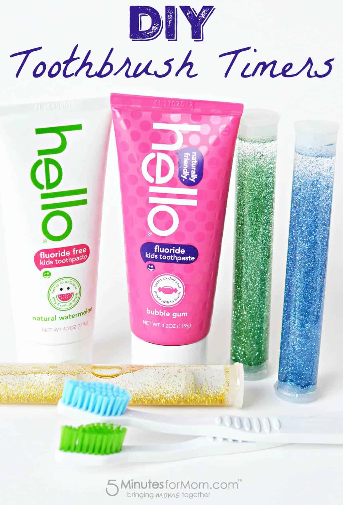 DIY Toothbrush Timers plus Naturally Friendly Toothpaste equals Happy Kids