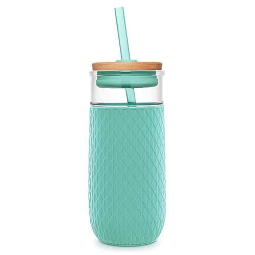 Glass Tumbler with Straw - Christmas Gifts