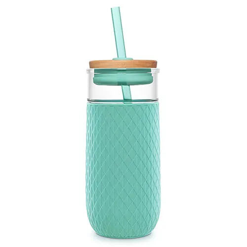 Glass Tumbler with Straw - Christmas Gifts