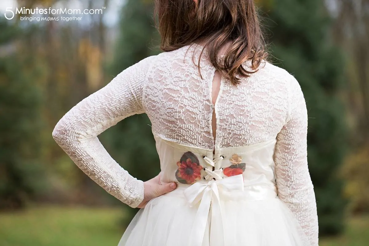 Back of the flower fairy dress