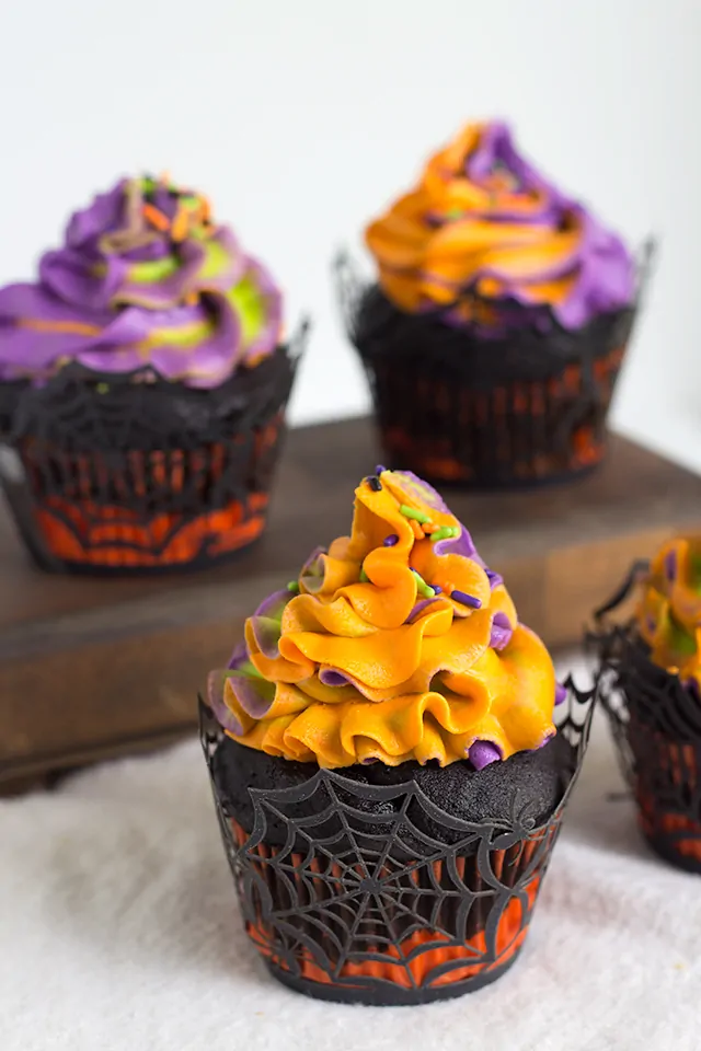 Halloween Swirled Cupcakes