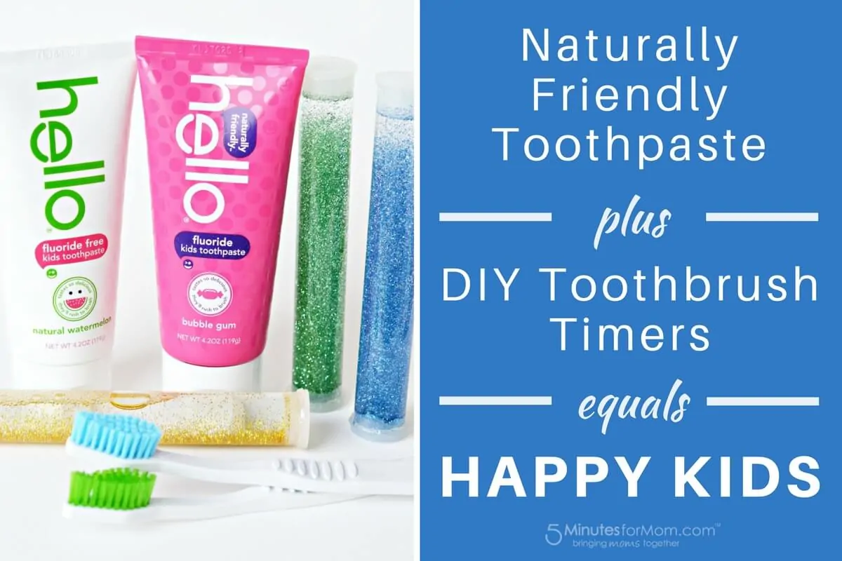 Naturally Friendly Toothpaste plus Timers equals Happy Kids