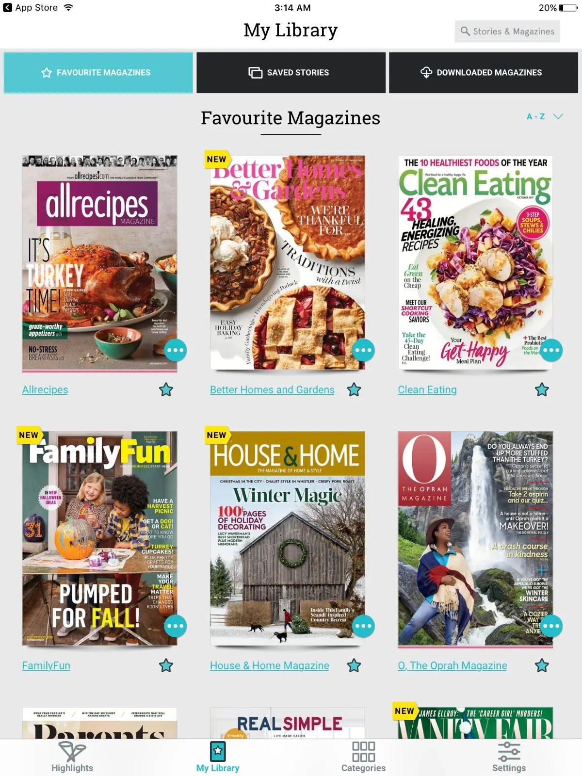 Texture App Library - Favourite Magazines