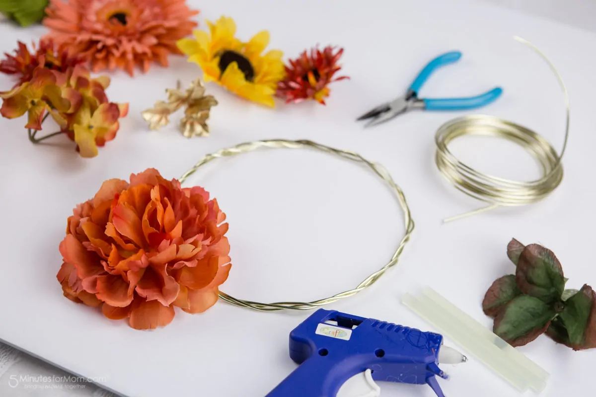 Fall Fairy Flower Crown Materials