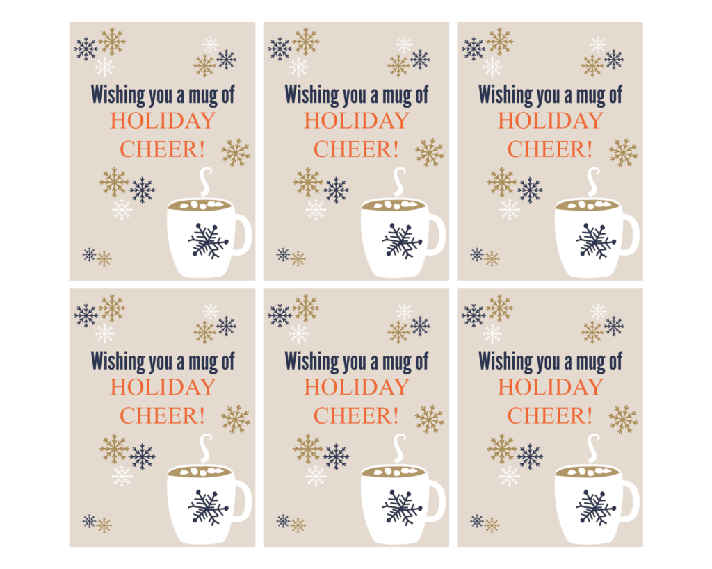 Holiday Mug Printable Gift Tags - 5 Minutes for Mom