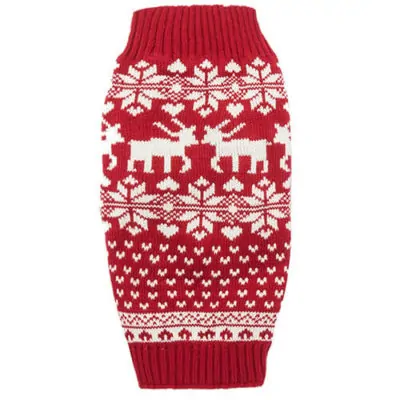 Red reindeer dog sweater - Cute dog gift