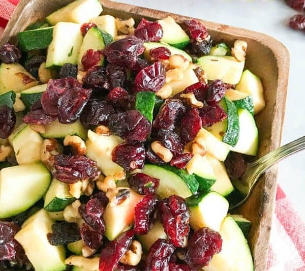 Sauteed Zucchini with Walnuts and Cranberries Recipe