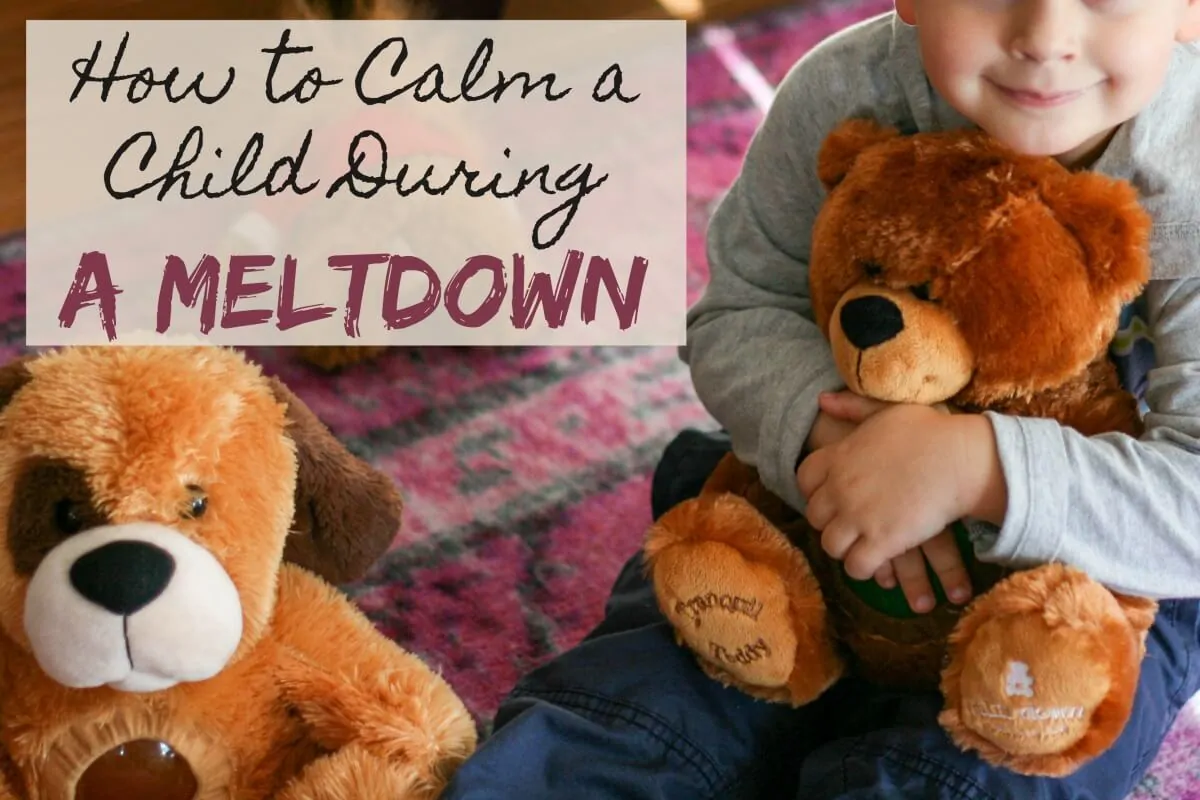 Tips for calming a child during a meltdown