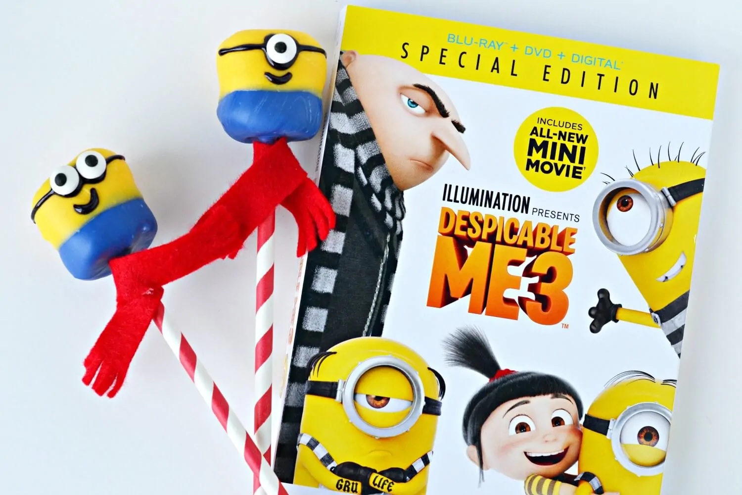 Minion Marshmallow Pops for Despicable Me 3