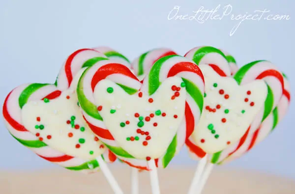 Candy cane lollipop