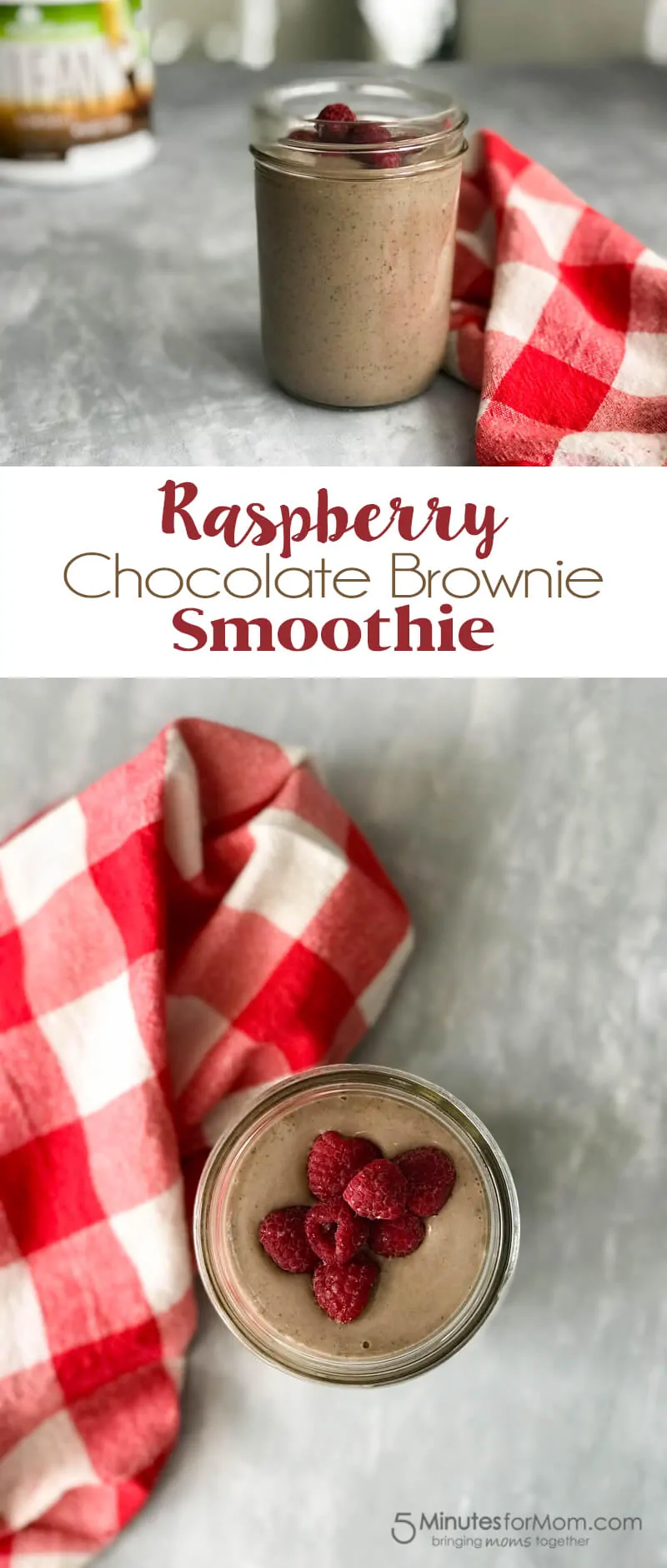 Raspberry Chocolate Brownie Smoothie