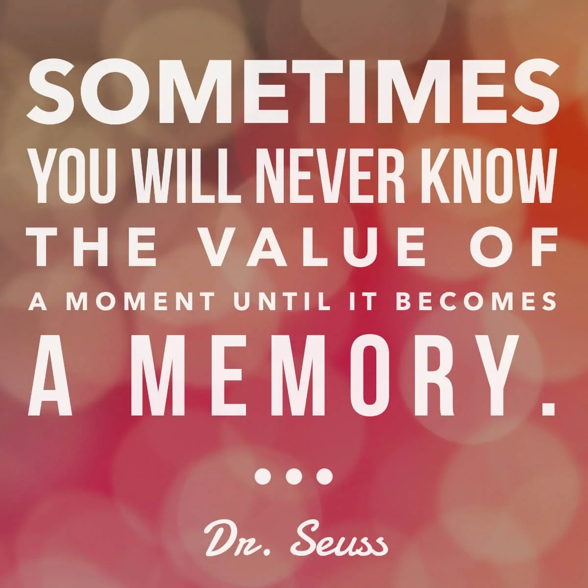 The Value Of A Memory - Dr Seuss Quote