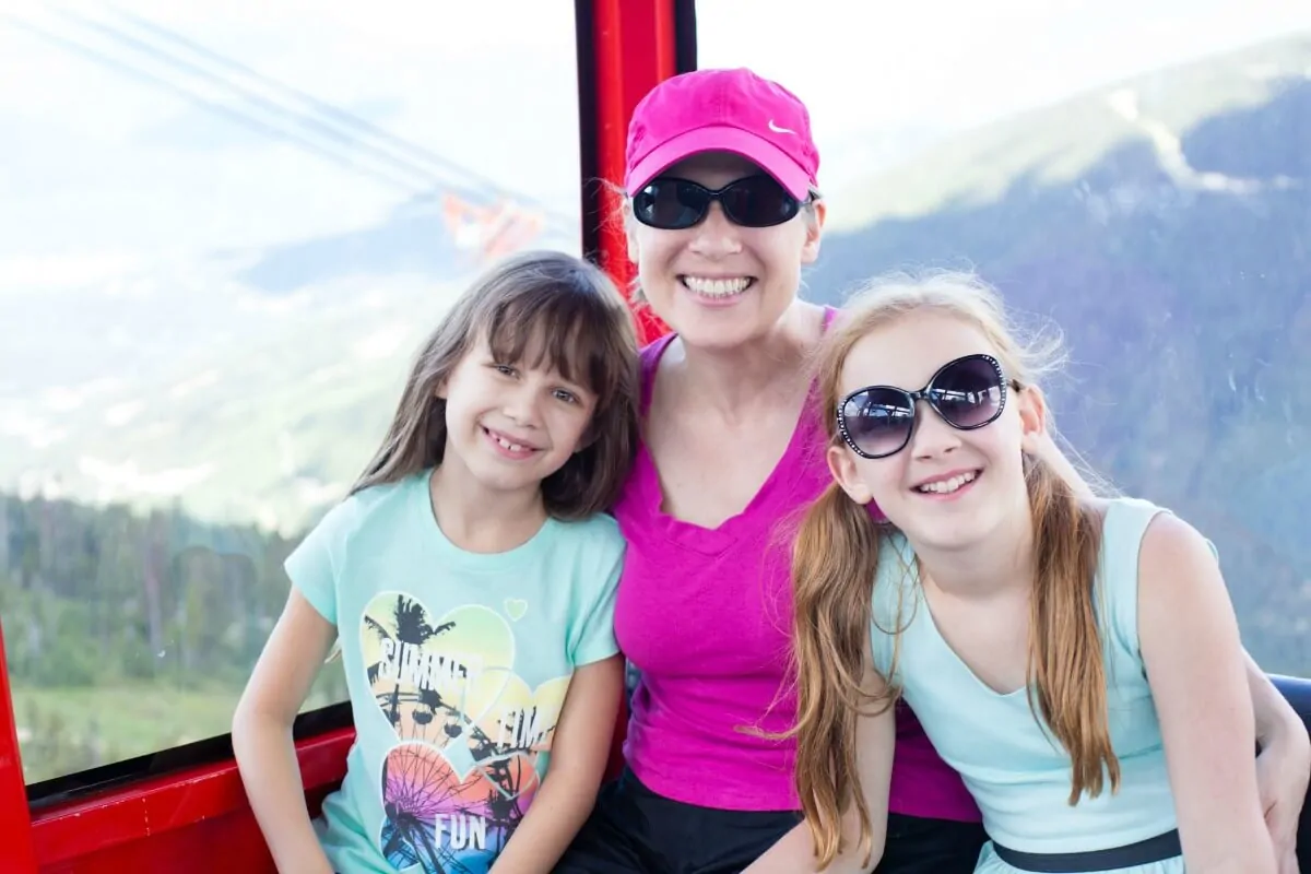 Whistler Gondola Susan Sophia and Julia