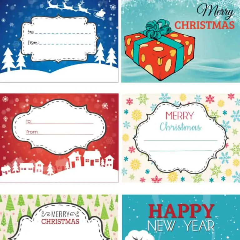 christmas label printables