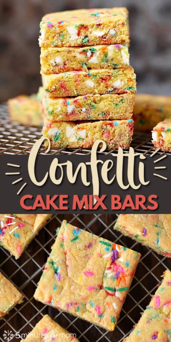 Confetti Bars - Cake Mix Cookie Bars