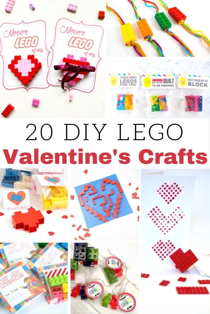 DIY LEGO Valentines Crafts