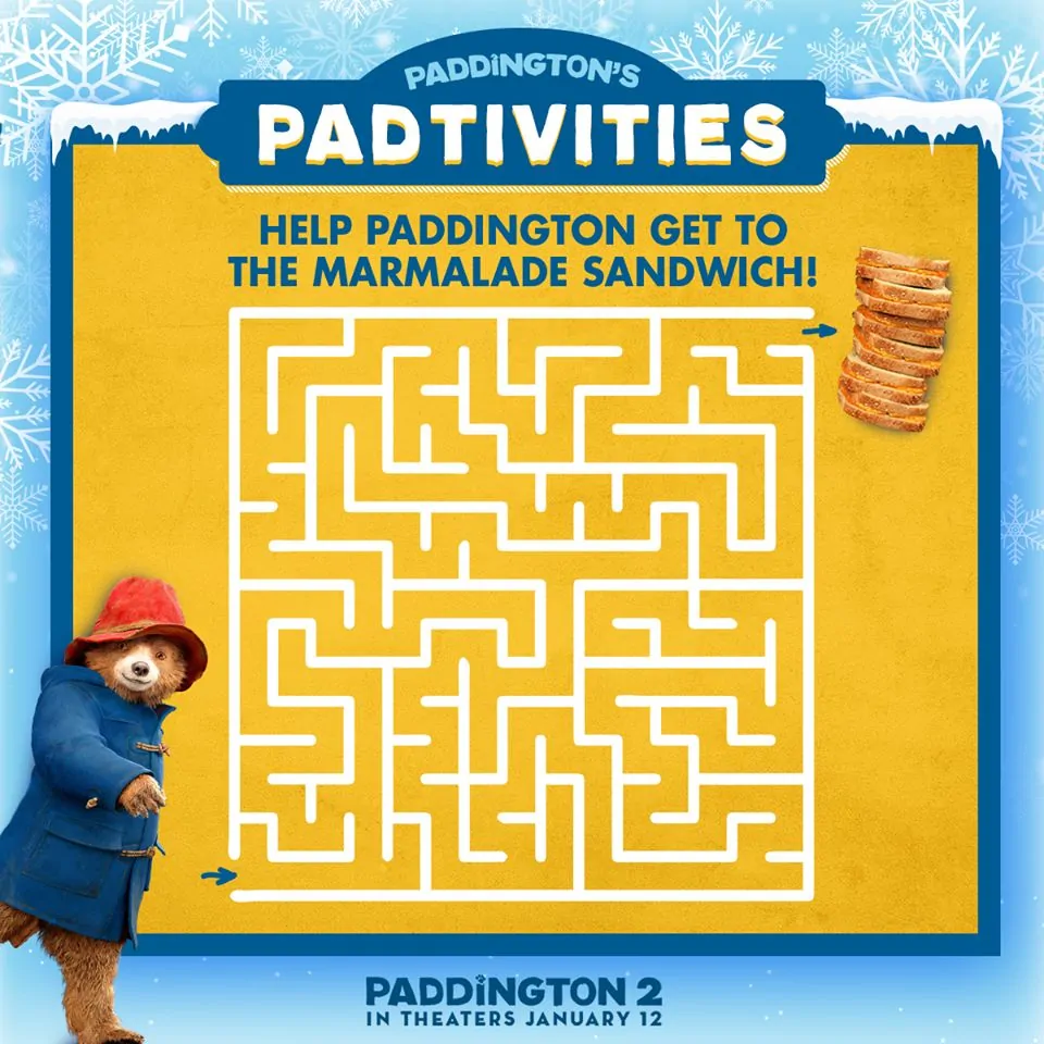 Paddington Activities - Free Printable