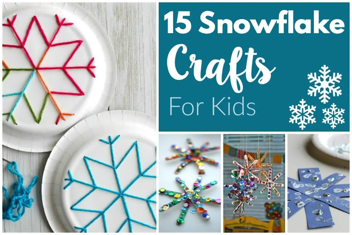 Sparkly Snowflake Craft for Kids - Toddler Approved