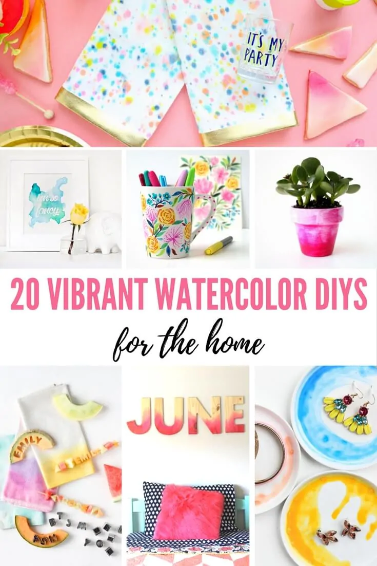 Watercolor DIYs for the Home