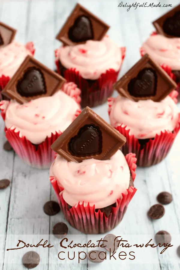 Double-Chocolate-Strawberry-Cupcakes-DelightfulEMade