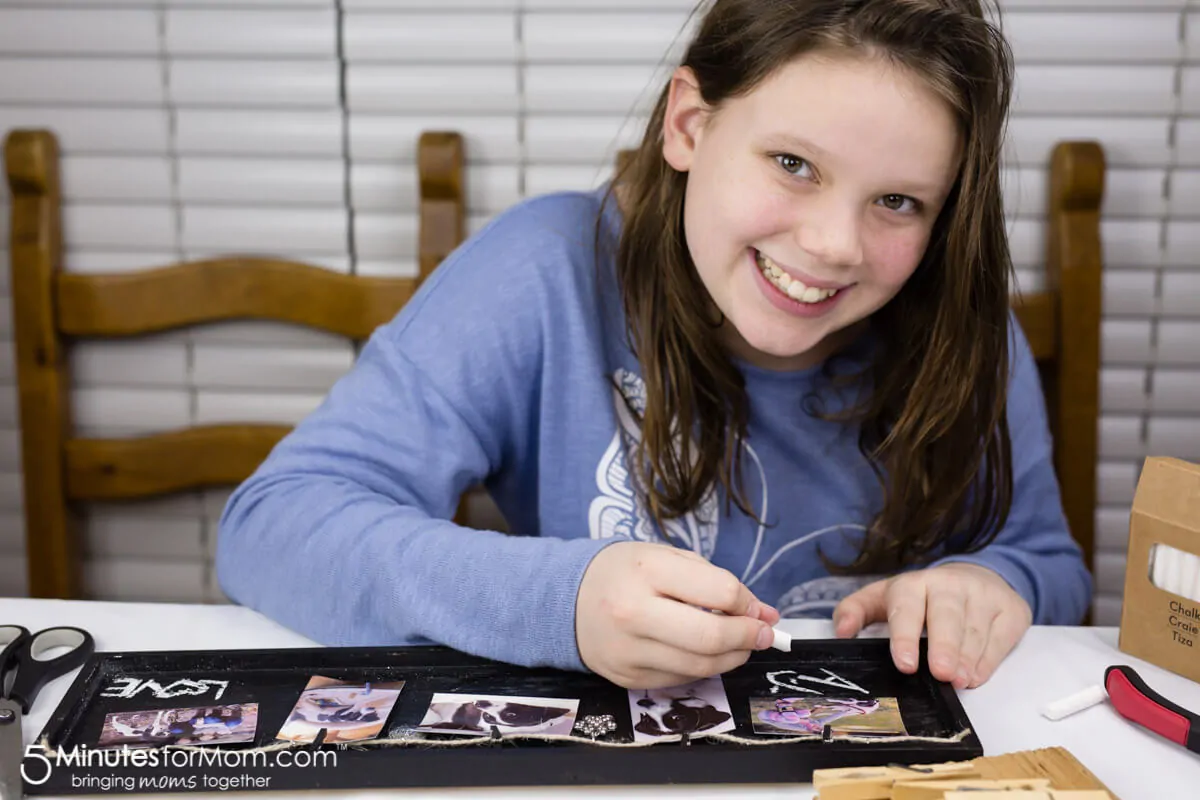 Photo Frame Craft - Chalkboard Paint Photo Frame