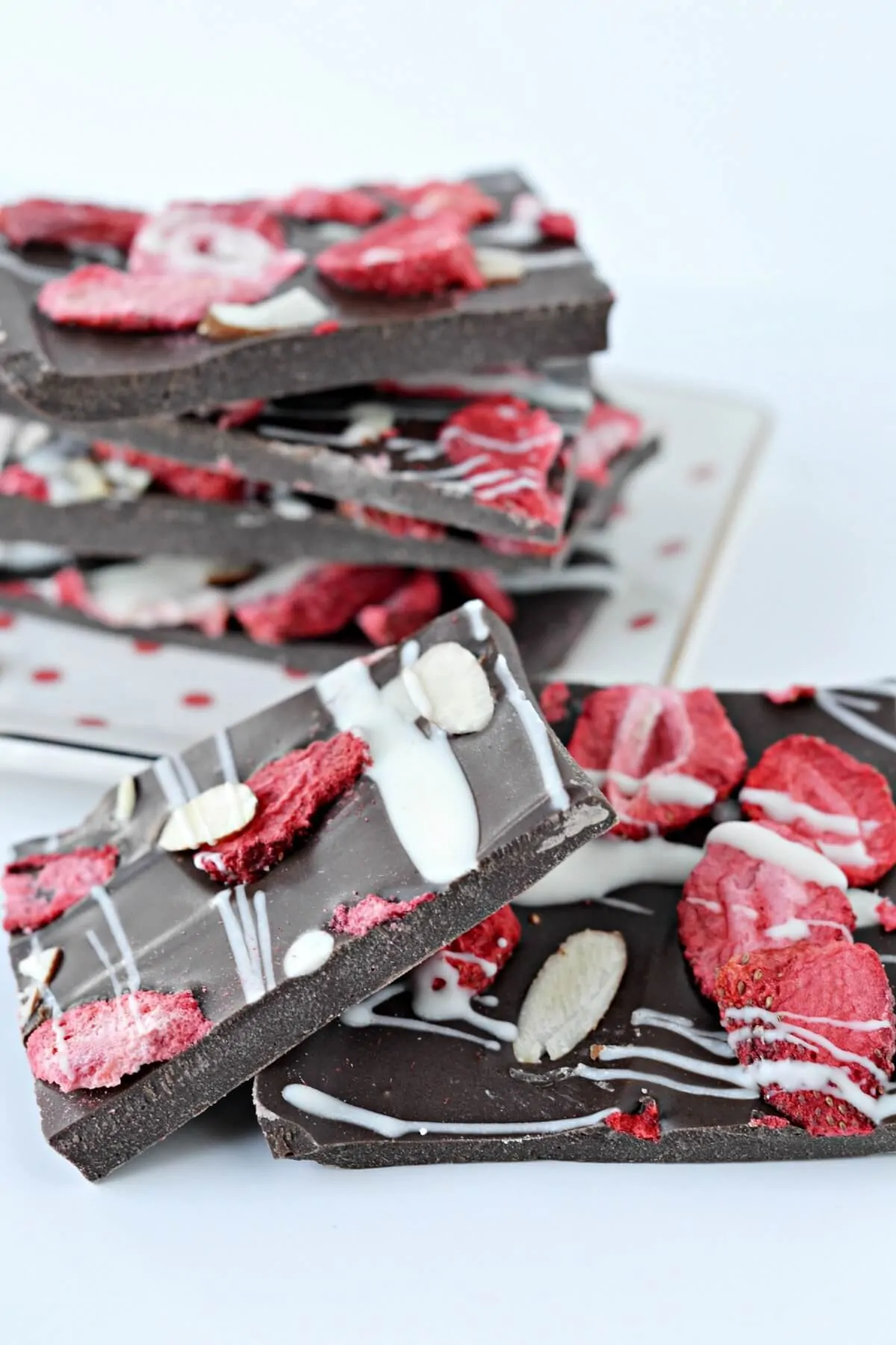 Chocolate Almond Bark With Strawberries