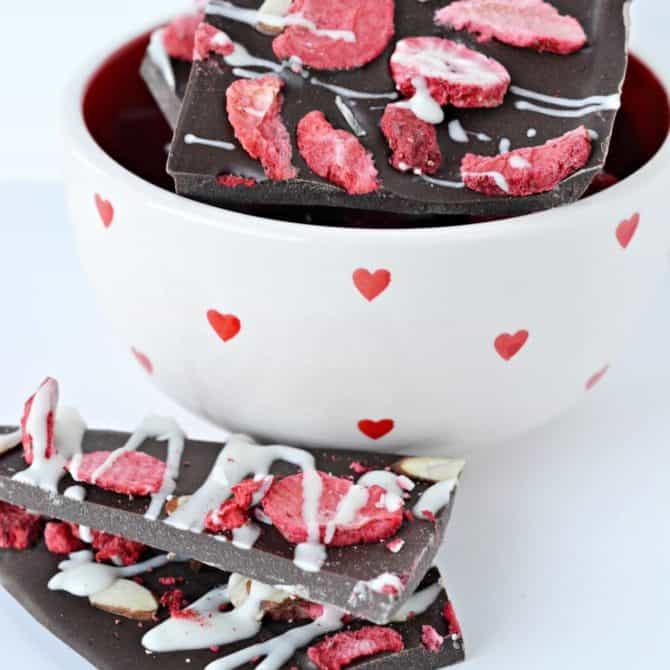 Chocolate Covered Strawberry Almond Bark Recipe