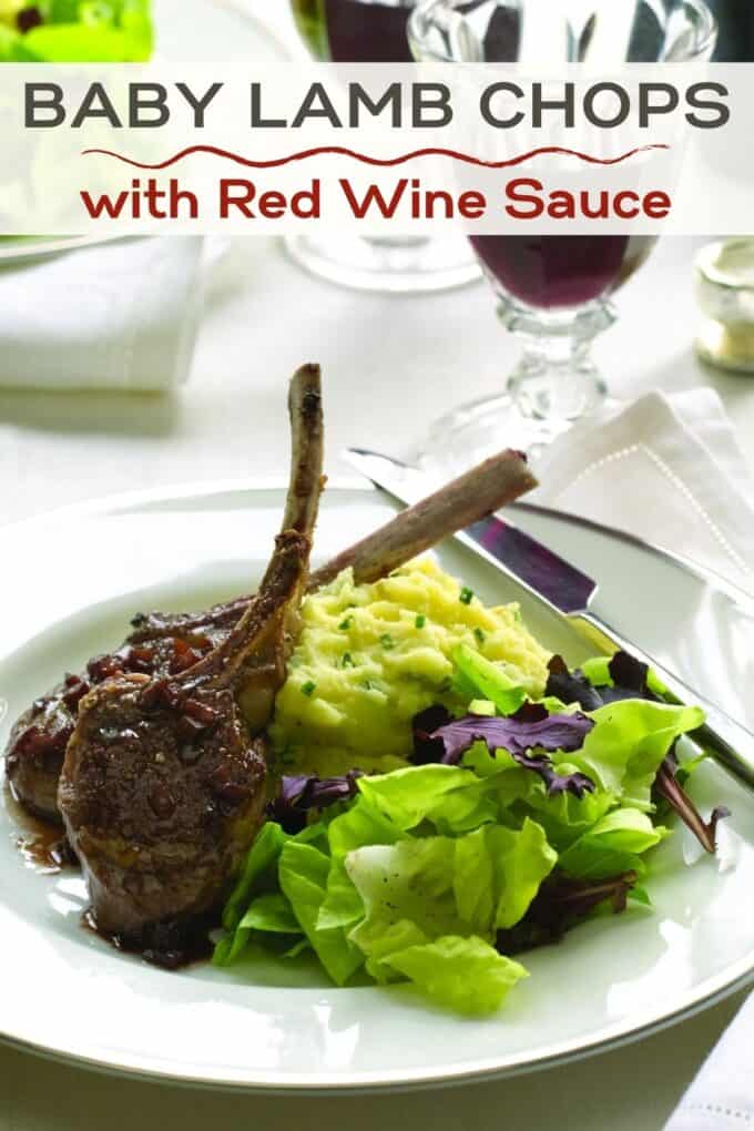 Baby Lamb Chops with Red Wine Sauce Recipe
