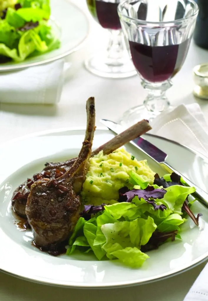 Baby Lamb Chops with Red Wine Sauce Recipe