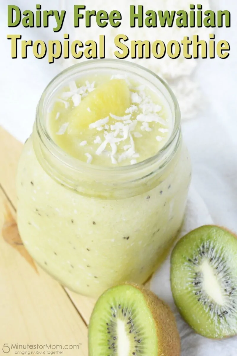 Dairy Free Hawaiian Tropical Smoothie Recipe #smoothie