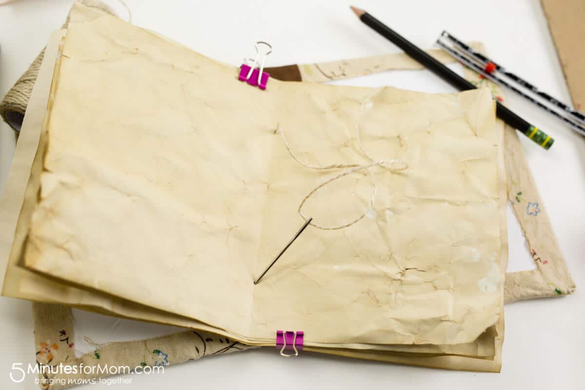 How To Make A DIY Journal With Tea Stained Paper