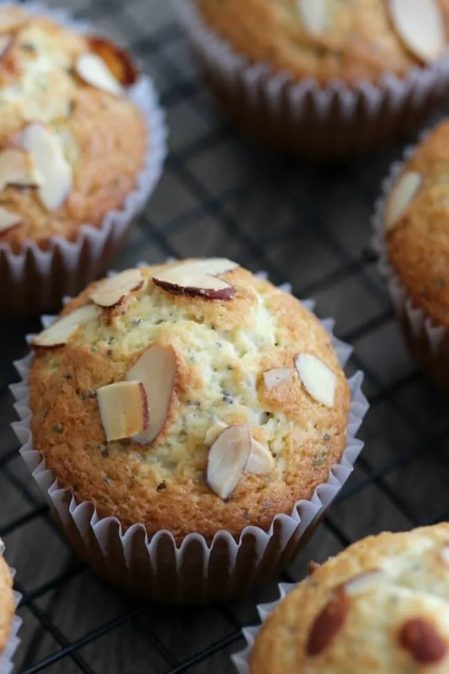 Almond Poppy Seed Muffins from Gluesticks Blog