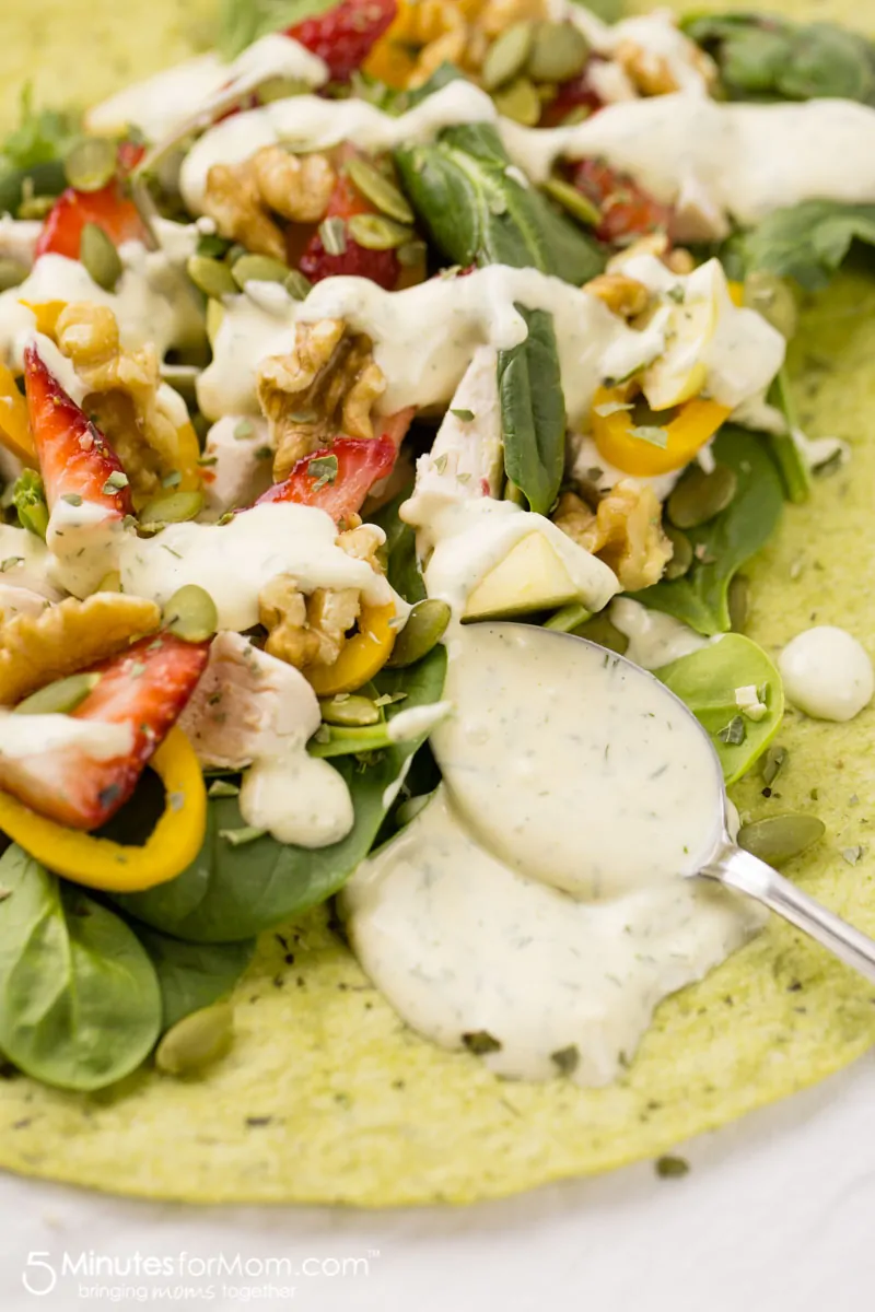 Grilled Chicken Wrap with Creamy Lemon Dijon Dressing