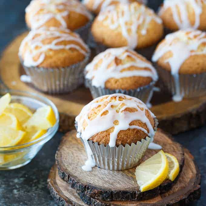 Lemon Pound Cake Muffins from Simply Stacie