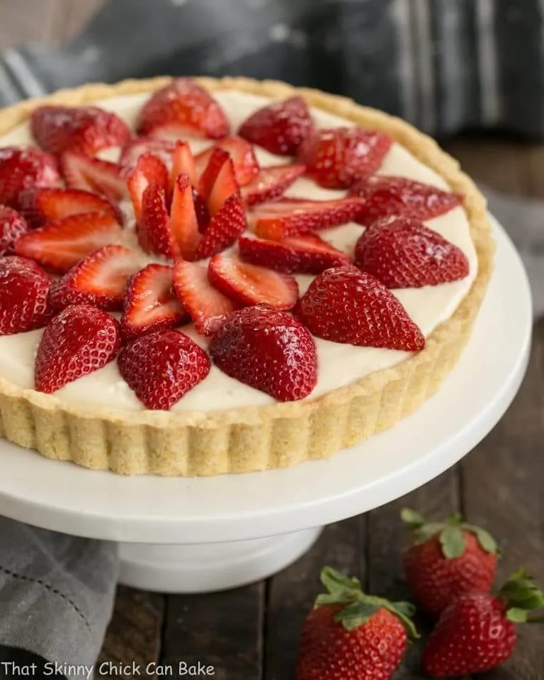 Strawberry Lemon Tart from That Skinny Chick Can Bake