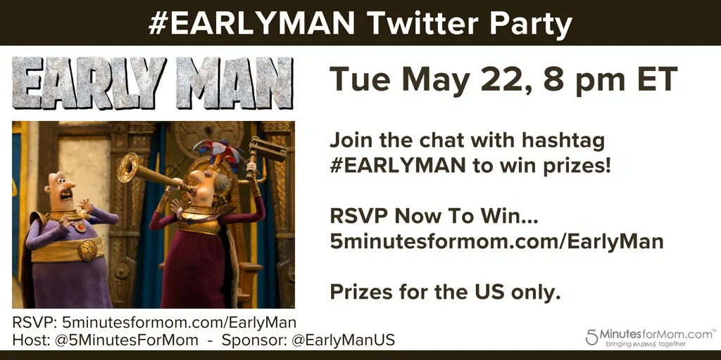 EARLY MAN Twitter Party Reminder