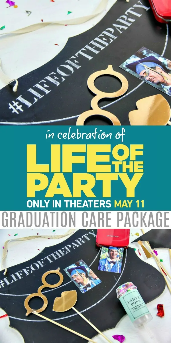 Fun DIY College Care Package To Celebrate Finals and the release of Melissa McCarthy’s new movie Life of the Party in theaters May 11 #ad #LifeOfTheParty